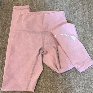 Lululemon Athletica Pink Leggings High Waist Full Length- Hawaii exclusive